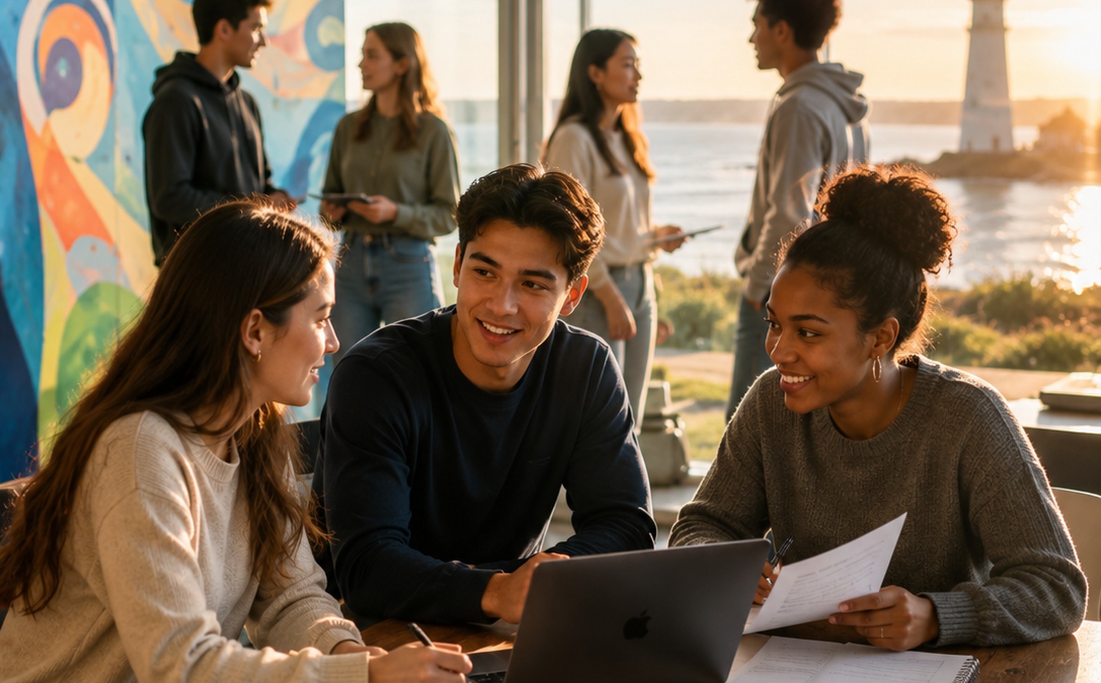 Young people collaborating on career-readiness and teamwork