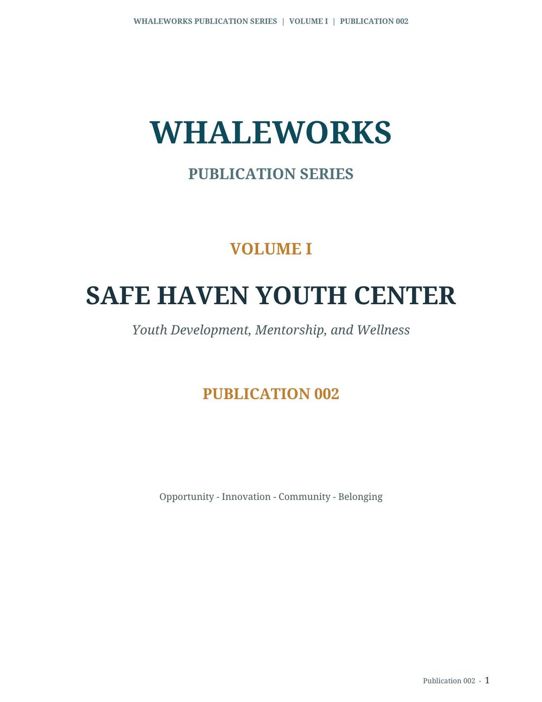 Cover of Safe Haven Youth Center