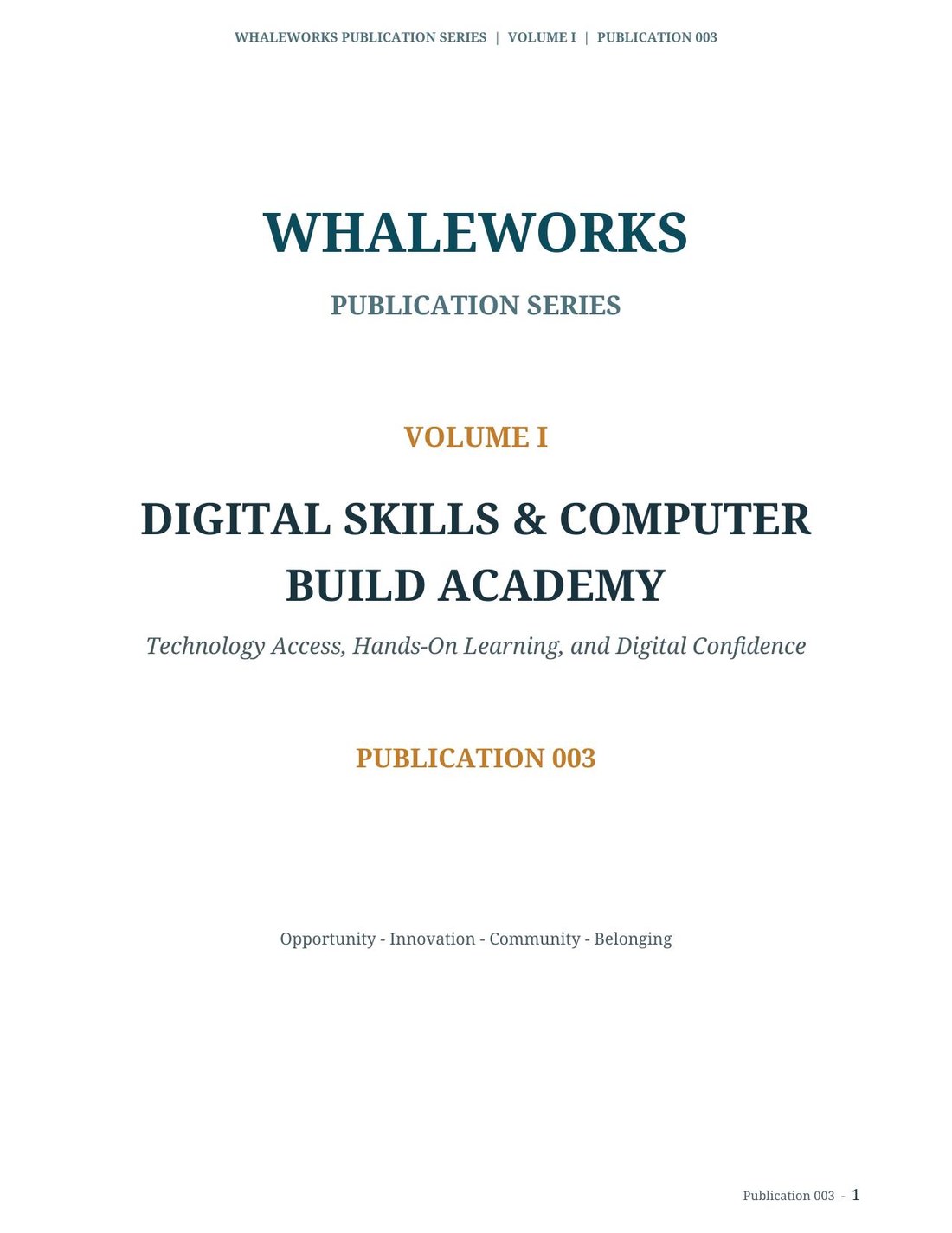 Cover of Digital Skills & Computer Build Academy