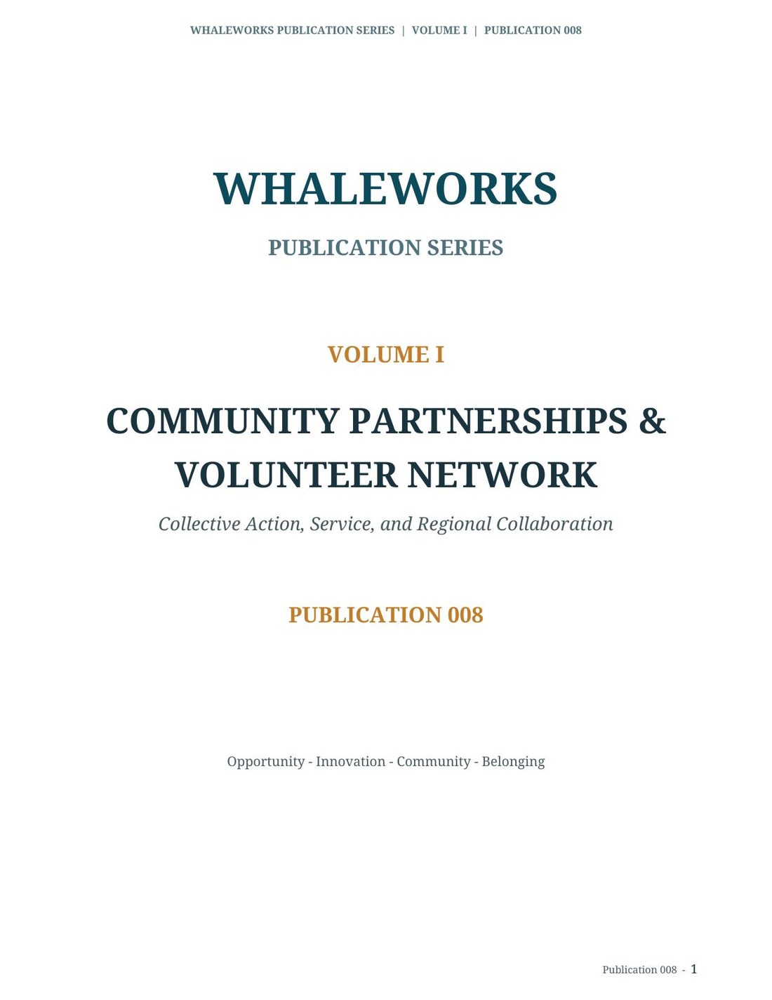 Cover of Community Partnerships & Volunteer Network