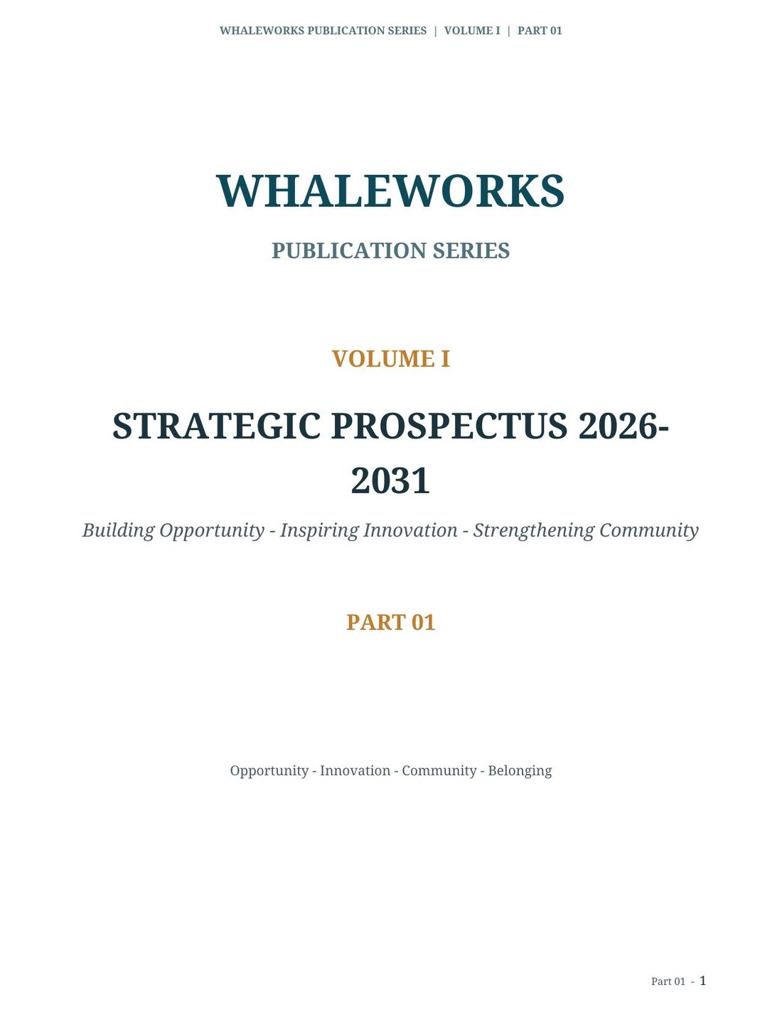Cover of Strategic Prospectus