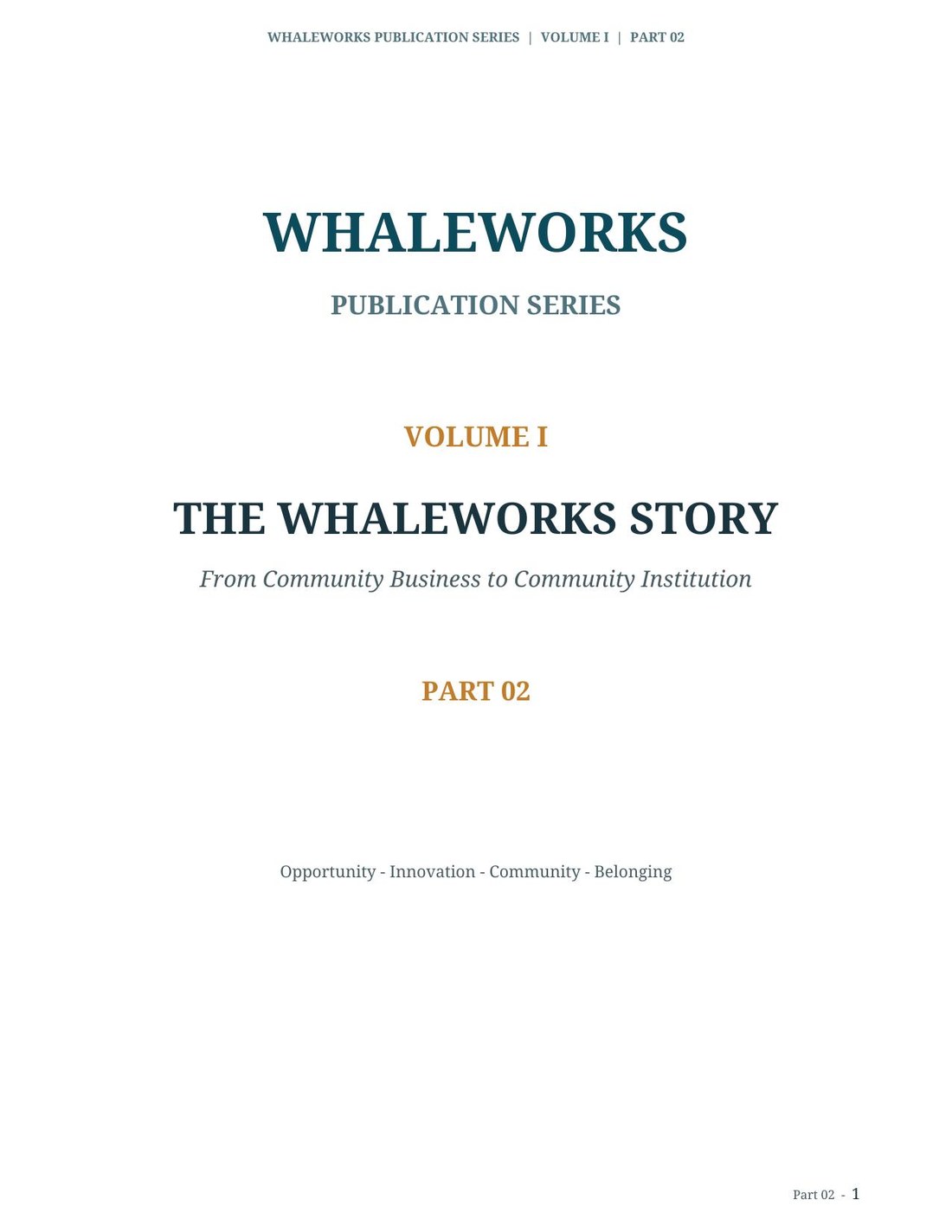 Cover of The WhaleWorks Story