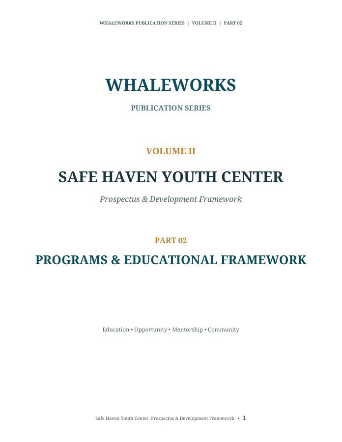 Cover of Programs & Educational Framework