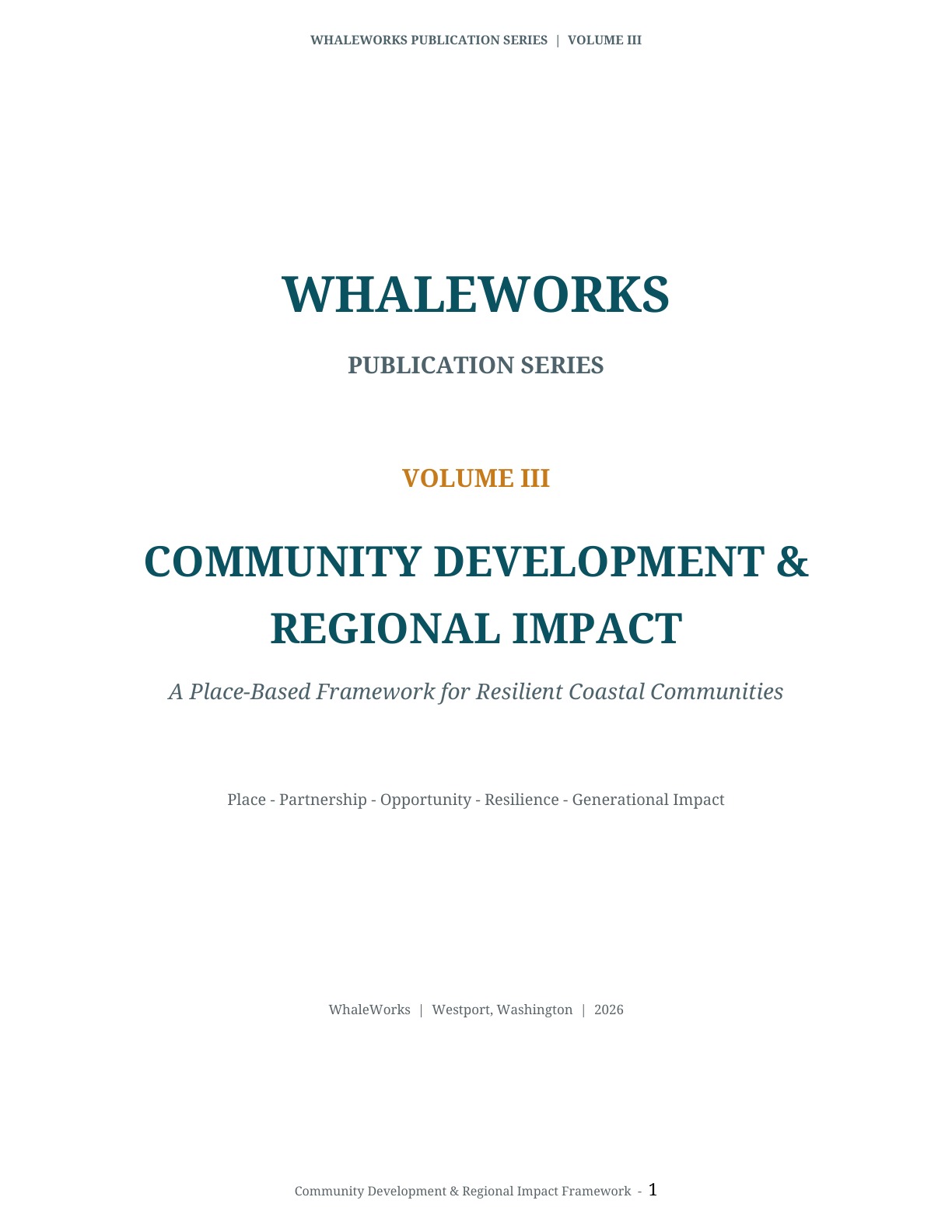 Cover of Community Development & Regional Impact