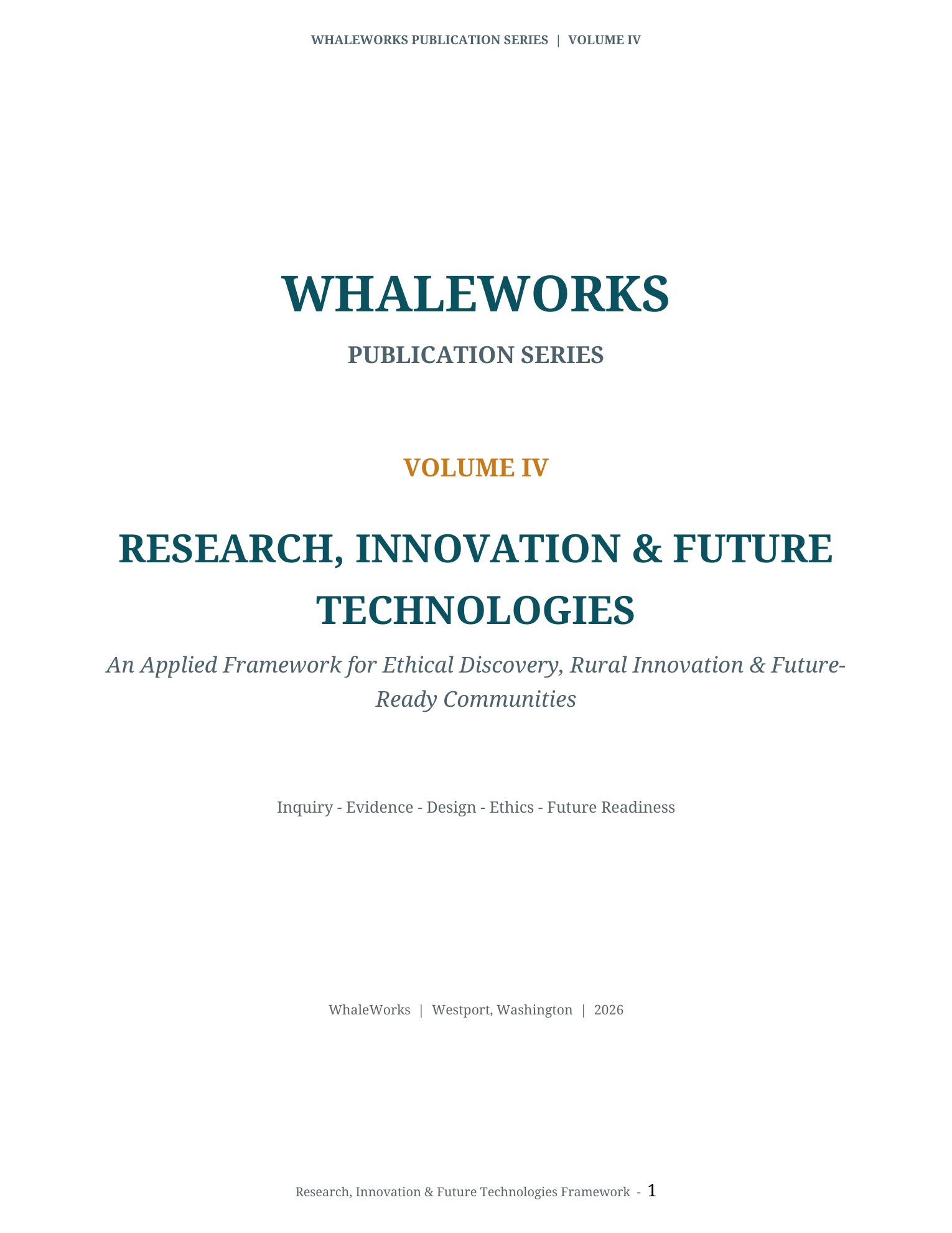 Cover of Research, Innovation & Future Technologies